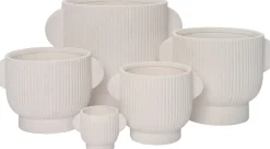 New Blumentopf mit Fuß Pierre weiß 10 x 7 x 7 cm Blumentöpfe & Pflanzgefäße|Blumentöpfe