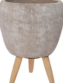 New Blumentopf mit Füßen Amber grau D 13,5 H 13,5 cm Blumentöpfe|Blumentöpfe & Pflanzgefäße