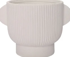 Blumentopf mit Fuß Pierre weiß 18 x 13,5 x 13 cm Blumentöpfe|Blumentöpfe & Pflanzgefäße