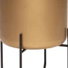 New Blumentopf mit Ständer Kensi D 25,3 cm H 37,7 cm gold Blumentöpfe & Pflanzgefäße|Blumentöpfe