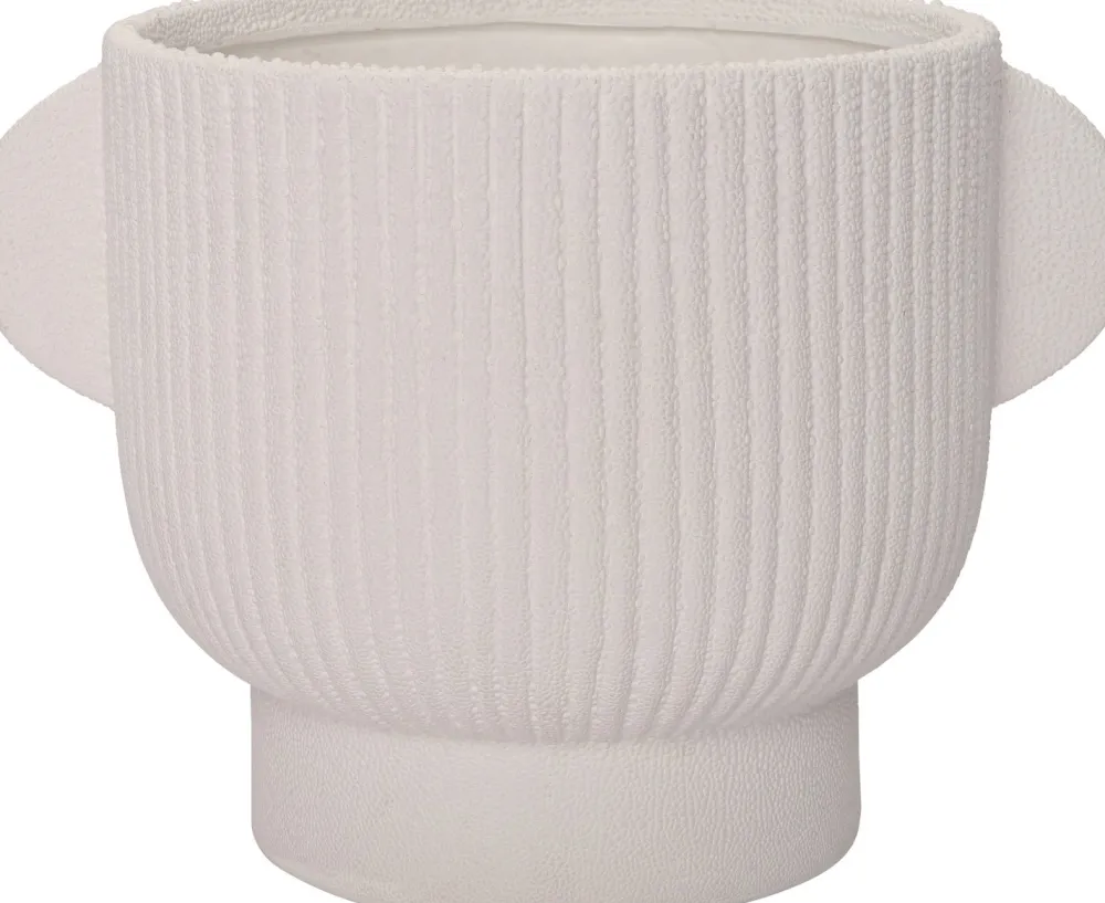 Sale Blumentopf mit Fuß Pierre weiß 22 x 17 x 14,5 cm Blumentöpfe|Blumentöpfe & Pflanzgefäße