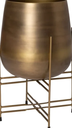 Outlet Blumentopf mit Ständer Elif gold D 38 H 62 cm Blumentöpfe & Pflanzgefäße|Blumentöpfe