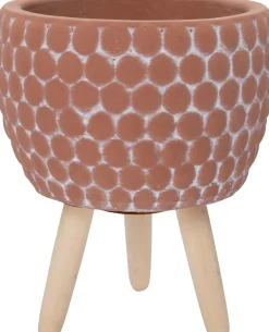 Hot Blumentopf mit Füßen Myrthe terracotta D 13,5 H 15,5 cm Blumentöpfe & Pflanzgefäße|Blumentöpfe