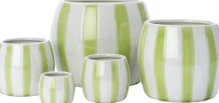 Hot Blumentopf mit Fuß Adora weiß/grün D 8,8 H 6,5 cm Blumentöpfe & Pflanzgefäße|Blumentöpfe