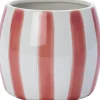 Clearance Blumentopf mit Fuß Adora weiß/dunkelrosa D 12 H 10 cm Blumentöpfe & Pflanzgefäße|Blumentöpfe