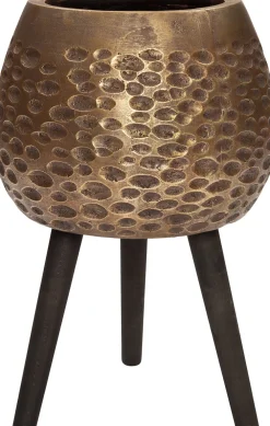 Hot Blumentopf mit Füßen Maura D 40 cm H 61 cm gold Blumentöpfe|Blumentöpfe & Pflanzgefäße