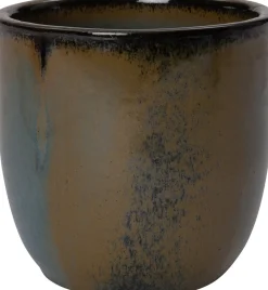 Hot Blumentopf Ravel braun / grau D 10 H 10 cm Blumentöpfe|Blumentöpfe & Pflanzgefäße