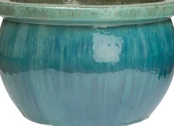 Outlet Blumentopf Sandra D 52 cm H 31 cm türkis Blumentöpfe|Blumentöpfe & Pflanzgefäße