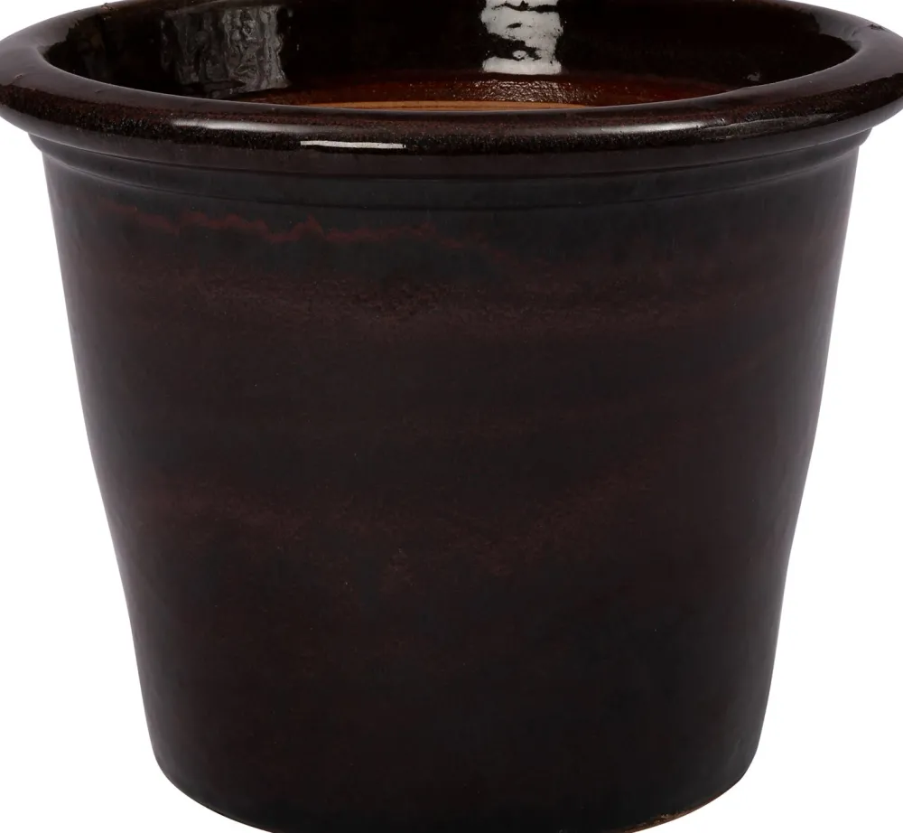 Online Blumentopf Saxon dunkelbraun D 35 H 27 cm Blumentöpfe|Blumentöpfe & Pflanzgefäße