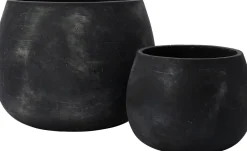 New Blumentopf Sigrid schwarz D 40 H 29 cm Blumentöpfe|Blumentöpfe & Pflanzgefäße