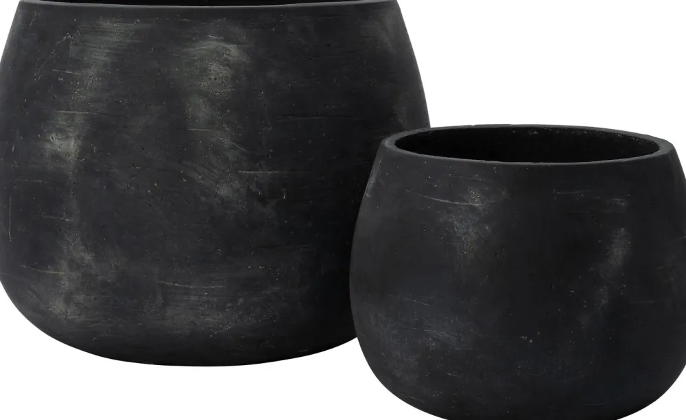New Blumentopf Sigrid schwarz D 40 H 29 cm Blumentöpfe|Blumentöpfe & Pflanzgefäße