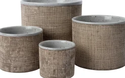 Discount Blumentopf Zahra braun D 14 H 11,5 cm Blumentöpfe & Pflanzgefäße|Blumentöpfe