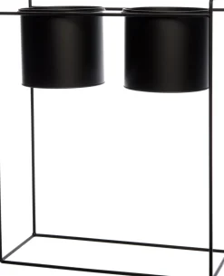 Online Blumentopf-Ständer schwarz 45 x 20 x 55 cm Blumentöpfe|Blumentöpfe & Pflanzgefäße