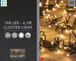 Best Cluster-Lichterkette 4,5 m 768 LED Lämpchen warmweiß Weihnachtsbaumbeleuchtung