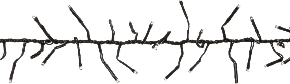 New Cluster-Lichterkette 12,5 m mit 960 LED Lämpchen warmweiß Weihnachtsbaumbeleuchtung