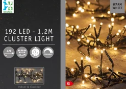 Best Cluster-Lichterkette 1,2 m 192 LED Lämpchen warmweiß Weihnachtsbaumbeleuchtung