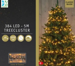 Discount Cluster-Lichterkette 5 m mit 384 LED Lämpchen klassisch warm Weihnachtsbaumbeleuchtung