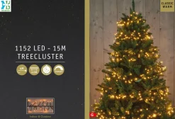 Clearance Cluster-Lichterkette 15 m mit 1152 LED Lämpchen klassisch warm Weihnachtsbaumbeleuchtung