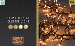 Discount Cluster-Lichterkette 11,5 m mit 1920 Lämpchen klassisch warm Weihnachtsbaumbeleuchtung