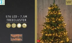 Hot Cluster-Lichterkette 7,5 m mit 576 LED Lämpchen klassisch warm Weihnachtsbaumbeleuchtung