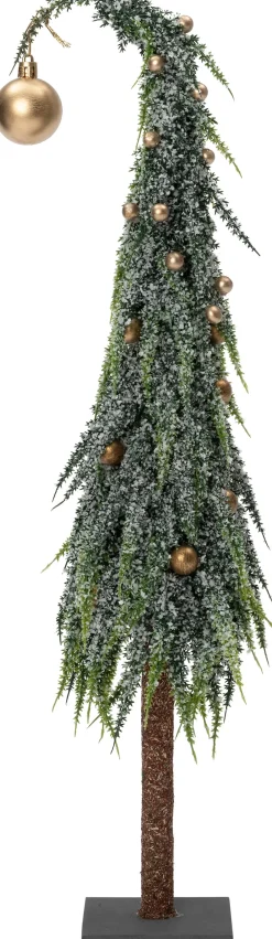 Clearance Dekobaum Gnoom grün / gold D 18 H 70 cm Weihnachtsfiguren & -Objekte