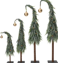 Clearance Dekobaum Gnoom grün / gold D 18 H 70 cm Weihnachtsfiguren & -Objekte