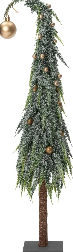 Hot Dekobaum Gnoom grün / gold D 12 H 45 cm Weihnachtsfiguren & -Objekte