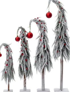 Online Dekobaum Gnoom weiß / rot D 12 H 45 cm Weihnachtsfiguren & -Objekte