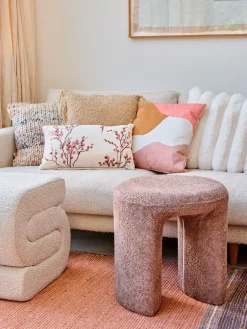 Sale Dekokissen Bobbi weiß / rosa / braun 45 x 45 cm Kissen|Dekokissen