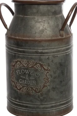 Discount Deko-Milchkanne Gartenaccessoire Zink 20 x 18 x 29 cm 6l Blumentöpfe|Blumentöpfe & Pflanzgefäße