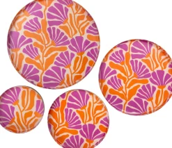 Dekoteller Muriel orange/lila D 15 H 2 cm Dekoschalen & -Teller