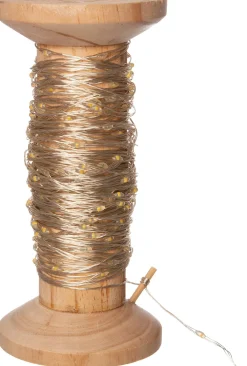 Hot Drahtlichterkette silber auf Rolle mit 200 Lämpchen warmweiß D 7,5 H 15 cm Mini- & Drahtlichterketten