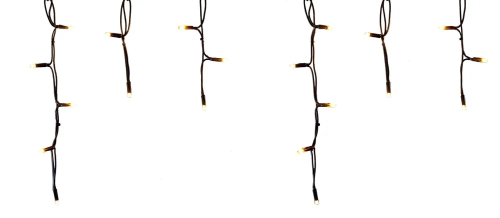New Eisregen-Lichterkette 'Connect de luxe' 4 m mit 100 LEDs klassisch warm Eisregen Lichterketten