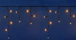 New Eisregen-Lichterkette 'Connect de luxe' 4 m mit 100 LEDs klassisch warm Eisregen Lichterketten