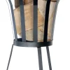 Feuerkorb schwarz D 36 cm H 55 cm Feuerkörbe