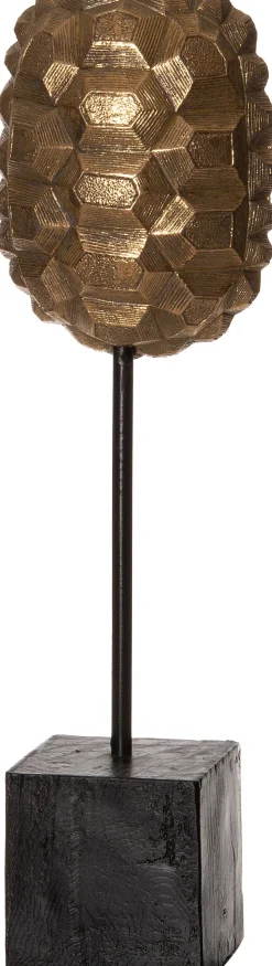 Discount Figur Schildkröte mit Ständer gold 11 x 8 x 38 cm Dekofiguren & -Objekte