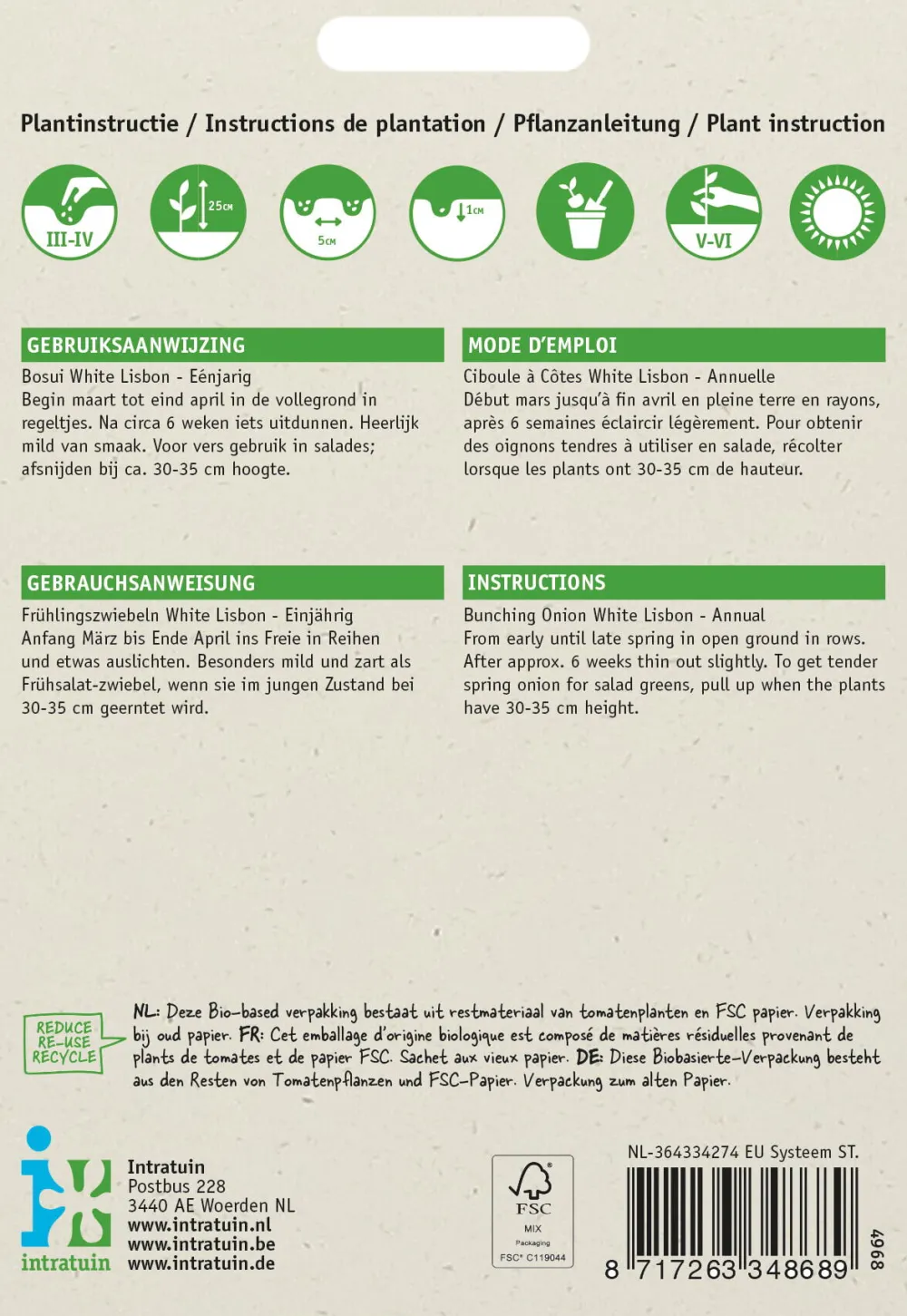 Sale Frühlingszwiebel (Allium cepa 'White Lisbon') Samen Gemüsesamen|Saatgut