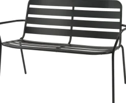 Sale Gartenbank Olle schwarz 115 x 62,8 x 82 cm Gartenbänke