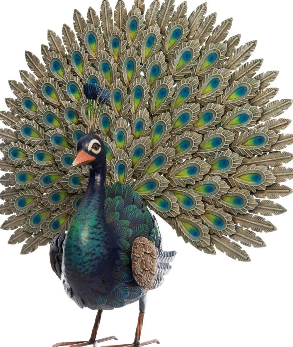 New Gartenfigur Pfau 63,5 x 16 x 66,5 cm Gartenzwerge & -Figuren