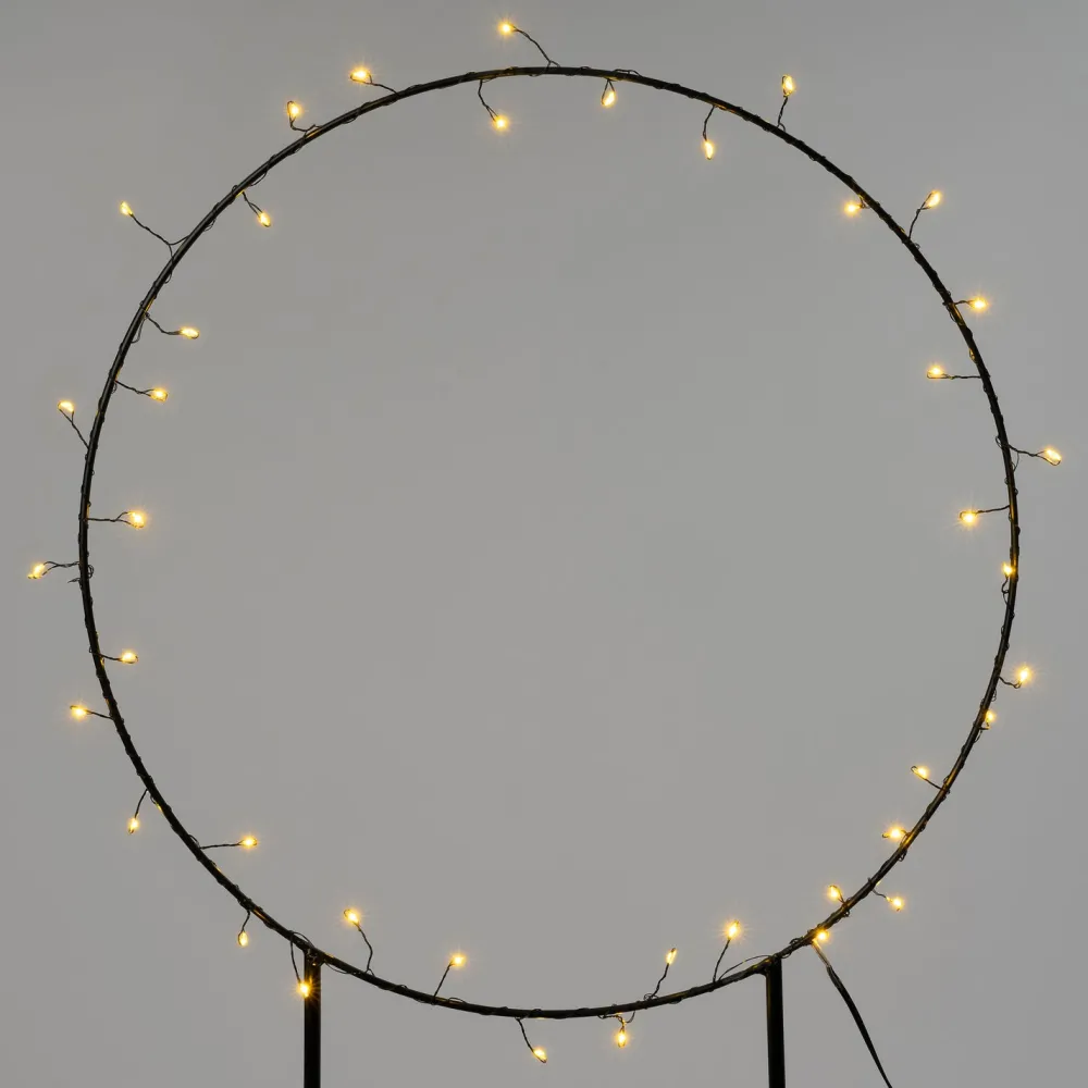 Best Gartenstecker Noud Ring mit Beleuchtung D 40 H 65 cm Weihnachtsfiguren (Außen)