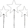 Outlet Gartenstecker Stern mit 50 LEDs warmweiß H 90 cm 3 St. Weihnachtsfiguren (Außen)