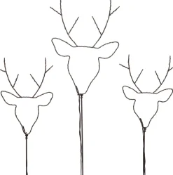 Discount Gartenstecker schwarz mit 65 LEDs warmweiß 30 x 90 cm 3 St. Weihnachtsfiguren (Außen)