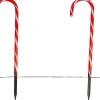 Online Gartenstecker Zuckerstange mit Timer rot/weiß 13 x 2 x 53 cm 4 St. Weihnachtsfiguren (Außen)