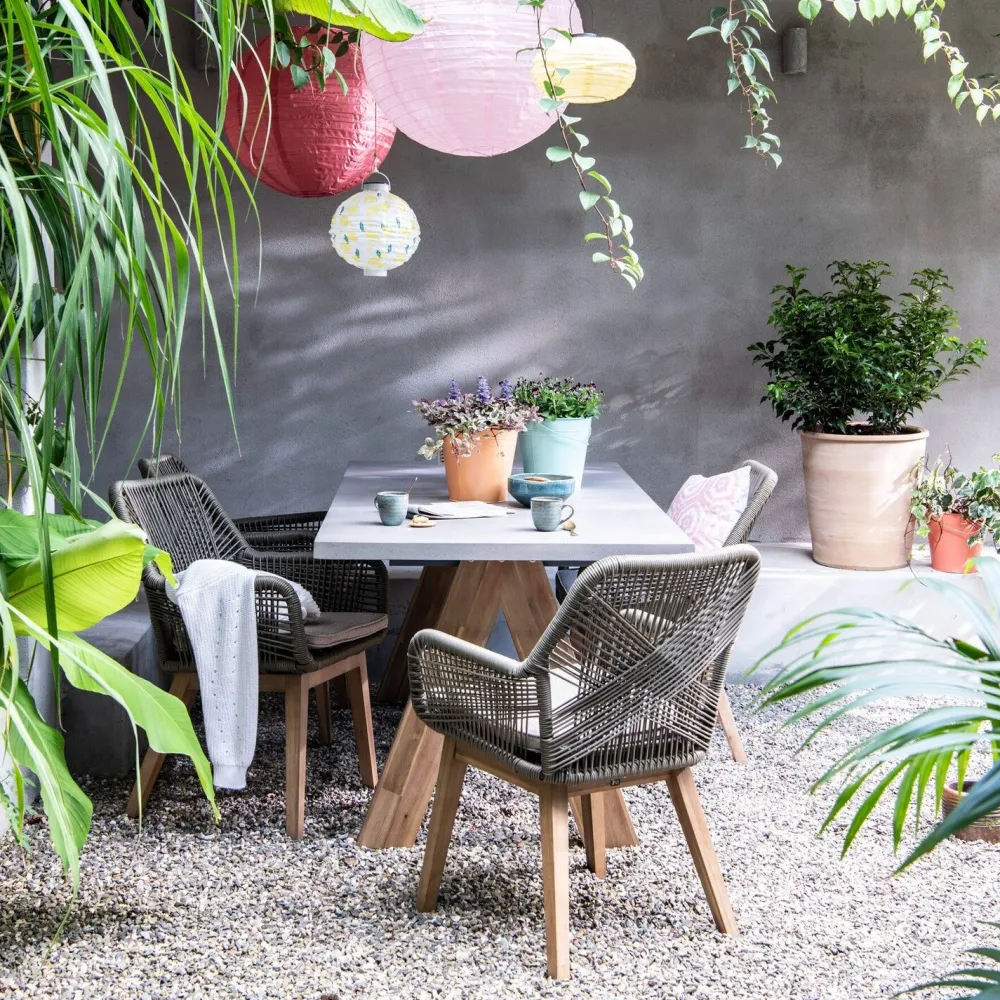 Discount Gartentisch Wout grau 220 x 100 x 77 cm Esstische