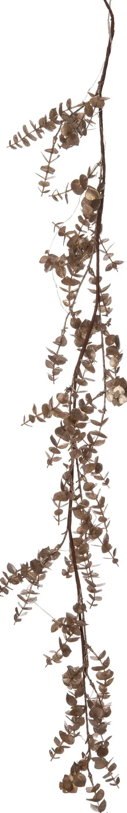 Online Girlande mit Blättern creme 130 cm Weihnachtsgirlanden & Lametta