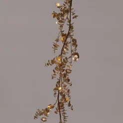 Online Girlande mit Blättern creme 130 cm Weihnachtsgirlanden & Lametta