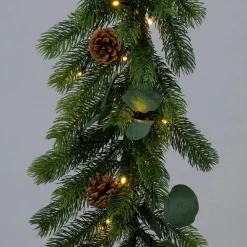 New Girlande Tannenzapfen mit 30 Lampen warmweiß 180 x 26 x 26 cm Weihnachts- & Tannengirlanden