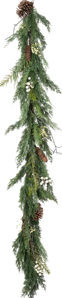 Outlet Girlande weiße Beeren 172 cm Weihnachtskränze
