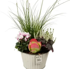 Online Herbst-Arrangement in Zinktopf D 26 H 70 cm Pflanzenarrangements|Für Sonne