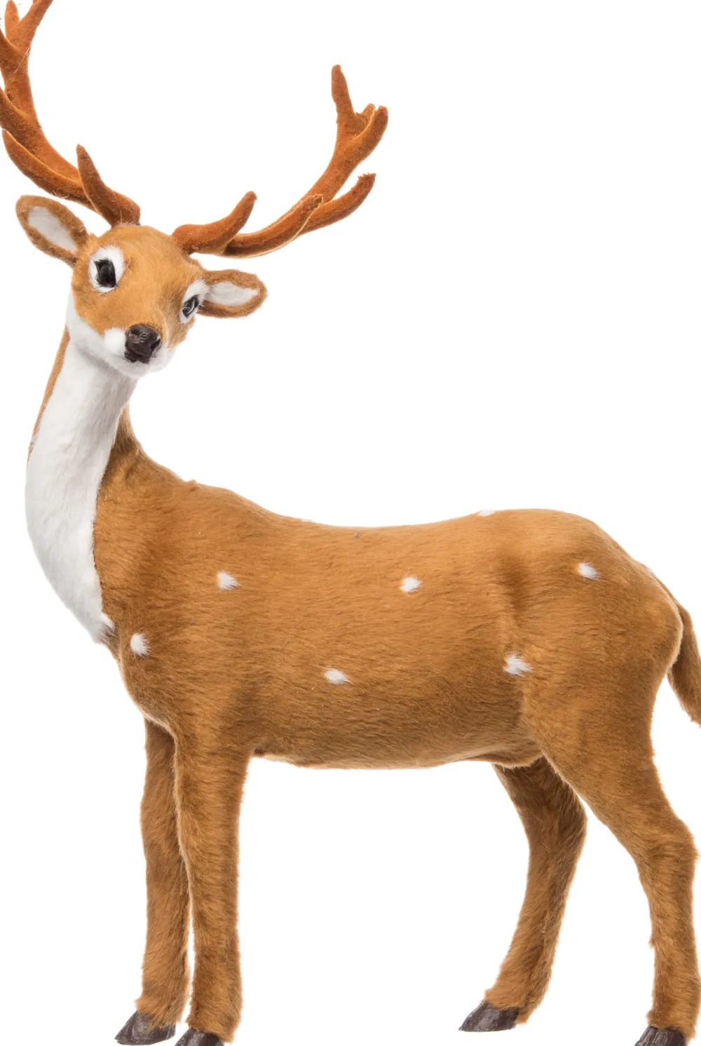 Discount Hirsch Plüsch 22 x 10 x 26 cm braun / weiß Weihnachtsfiguren & -Objekte